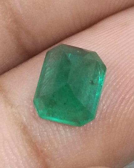 GSI Certified 2.38ct Vivid Deep Golden Green Natural Zambian Emerald