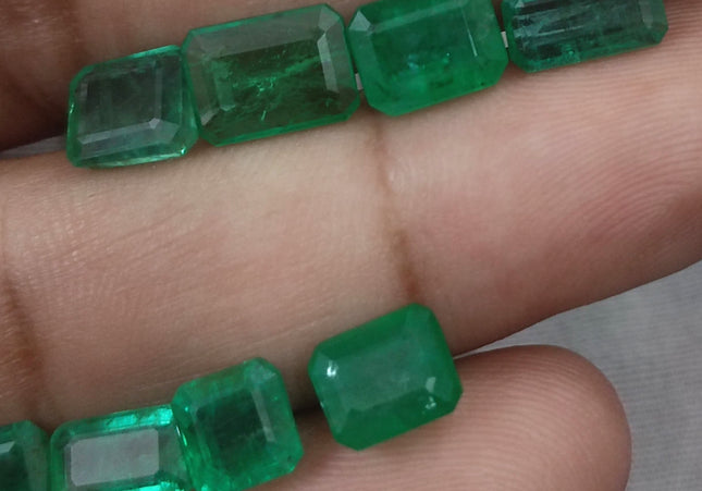 13.63ct Natural Zambian Emerald Parcel Earth Mined Loose Gemstones