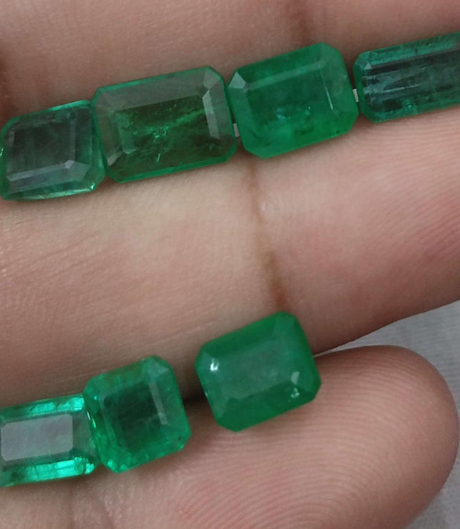 13.63ct Natural Zambian Emerald Parcel Earth Mined Loose Gemstones