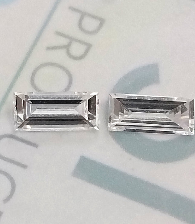 0.53ct Matched Pair Baguette Cut Diamonds(CVD)E VVS