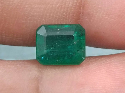Certified 3.21 Zambian Natural Emerald.