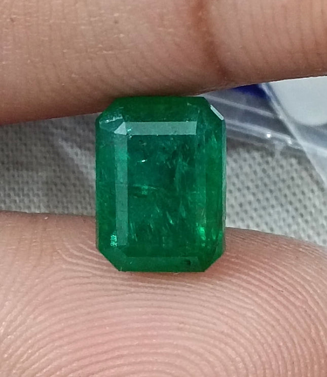Natural Emerald 2.81ct Certified Deep Royal Green Octagon Cut Gemstone