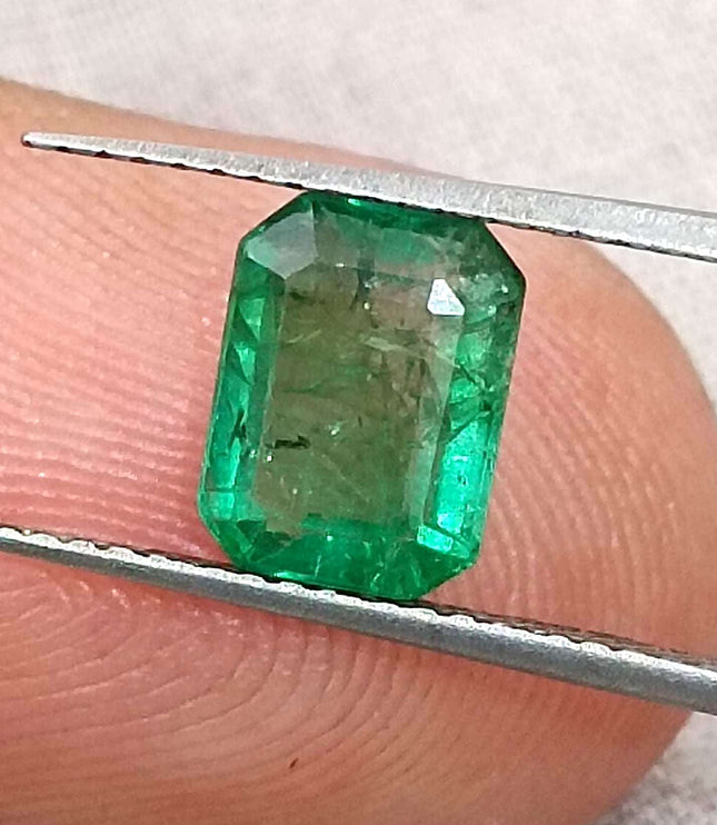 Certified 1.62ct Natural Zambian Emerald