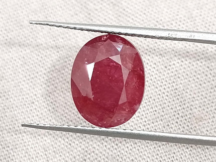 5.27ct Unheated Natural Ruby Crimson Velvet Red Oval Cut Gemstone