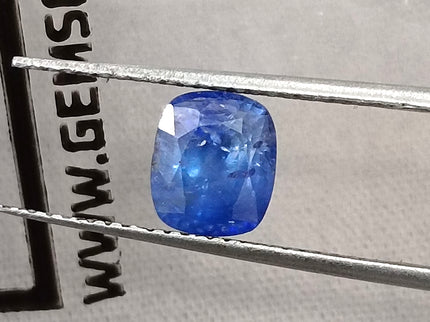 Natural Blue Sapphire 1.63ct Certified Medium Deep Color Sri Lanka Cushion Cut Loose Gemstone