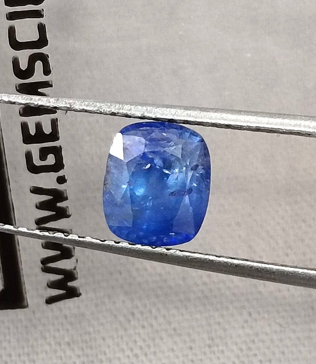 Natural Blue Sapphire 1.63ct Certified Medium Deep Color Sri Lanka Cushion Cut Loose Gemstone