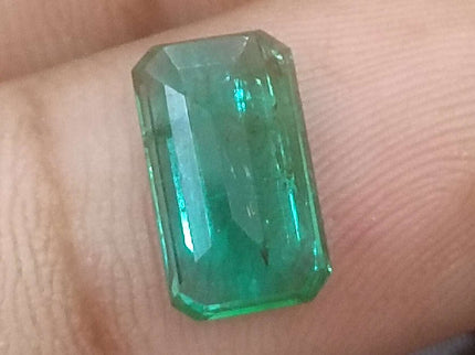 2.29ct Quality Natural Emerald, Certified Zambian Origin Octagon Cut Stone