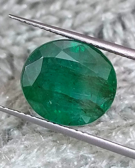 5.68ct Deep Green Natural Emerald, Earth Mined Loose Gemstone