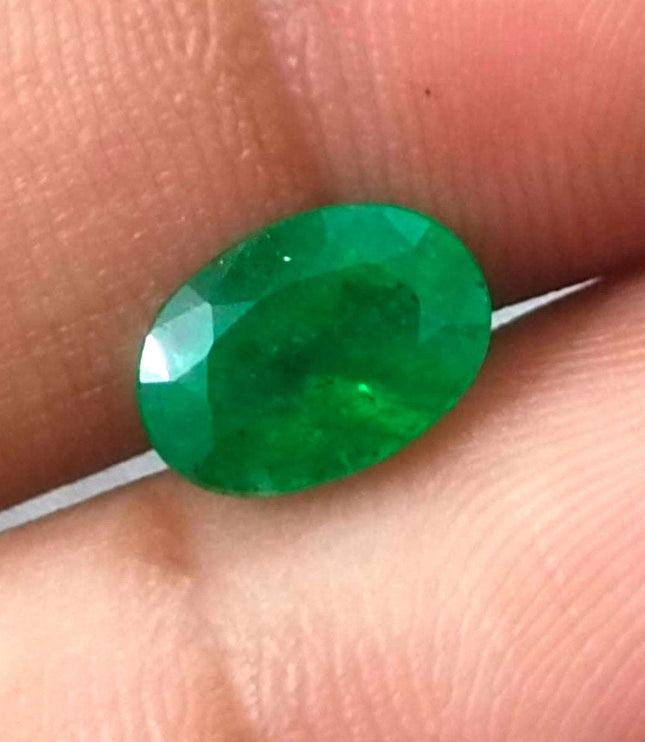 1.72ct Certified Natural Zambian Emerald.