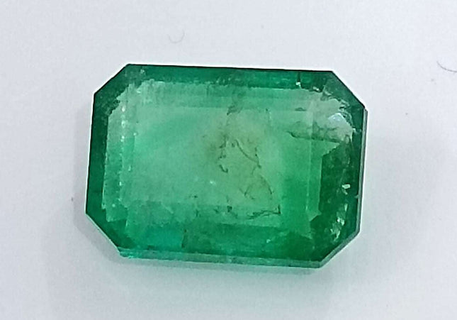 GSI Certified 3.16ct Medium Green Panjshir Emerald Minor Oiled Loose Gemstone