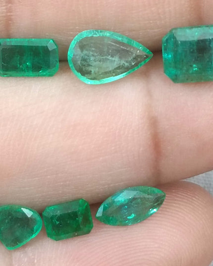 9.00ct Natural Zambian Emerald Parcel Minor Oiled Loose Gemstones