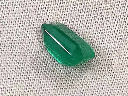 Zambian Emerald 2.19ct Certified Natural Deep Velvet Green Emerald Cut Loose Stone