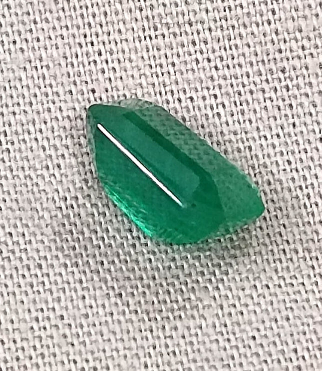 Zambian Emerald 2.19ct Certified Natural Deep Velvet Green Emerald Cut Loose Stone