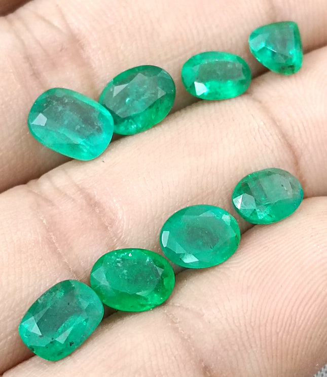 Zambian Emerald Parcel 10.30ct Natural Mixed Cut Loose Gemstones