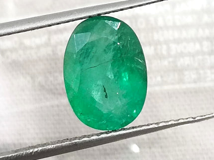 2.26ct Emerald Natural Medium Velvet Green Oval Cut Loose Gemstone