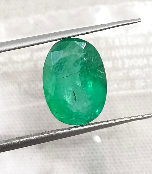 2.26ct Emerald Natural Medium Velvet Green Oval Cut Loose Gemstone