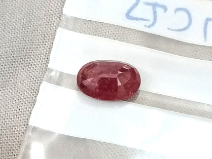 2.87ct Mozambique Ruby Unheated Natural Rasberry Ruby SGL Certified Oval Cut Loose Gemstone