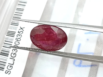 4.79ct Untreated Ruby Natural Mozambique SGL Certified Wine Red Loose Gemstone