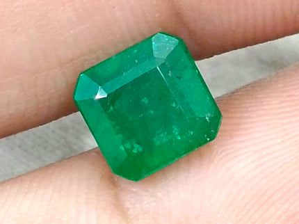 2.72ct Zambian Natural Emerald Deep Green GSI Certified Octagon Cut Loose Stone
