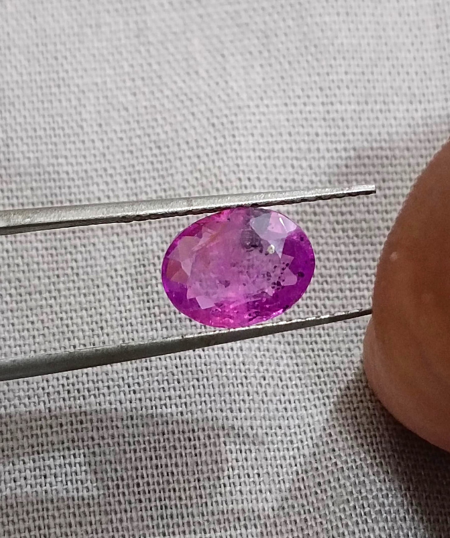 GSI Certified 2.13ct Purple Ceylon Sapphire , 100% Natural Untreated Gemstone