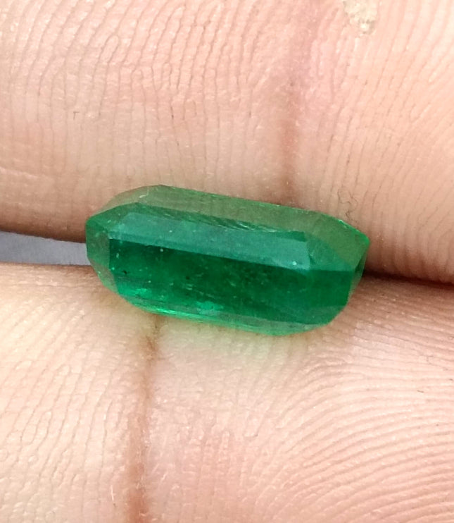 Swat Emerald 4.31ct Certified Natural Deep Green Octagon Cut Loose Gemstone