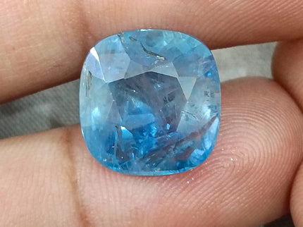 17.96ct Untreated Blue Sapphire Natural IIGJ Certified Burmese Cushion Cut Gemstone
