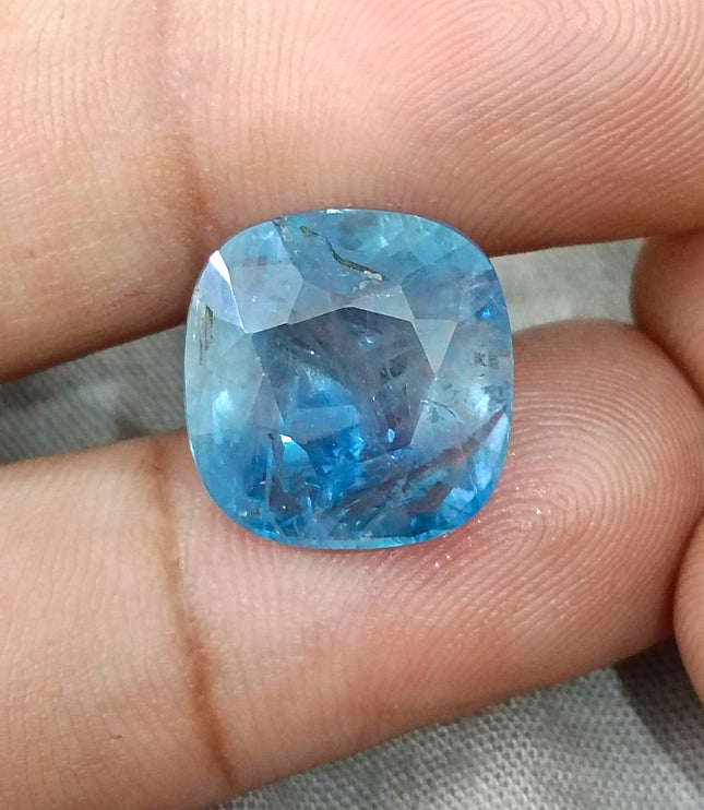 17.96ct Untreated Blue Sapphire Natural IIGJ Certified Burmese Cushion Cut Gemstone