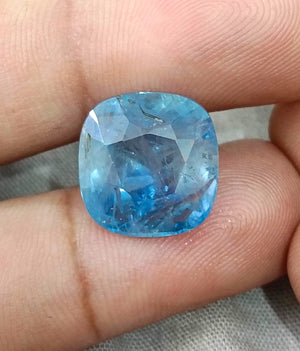 17.96ct Untreated Blue Sapphire Natural IIGJ Certified Burmese Cushion Cut Gemstone