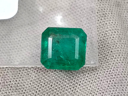 Zambian Emerald 2.15ct Natural Certified Medium Deep Green Octagon Cut Gemstone