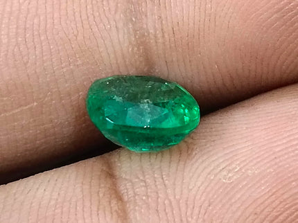Zambian Emerald 3.28ct Natural Certified Spring Green Cushion Cut Loose Gemstone