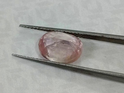Padparadscha Sapphire 3.36ct IGI Certified Orangy Pink Oval Cut Loose Gemstone