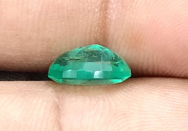 GSI Certified 2.60ct Sea Green Oval Cut Natural Panjshir Emerald Minor Oiled Loose Gemstone