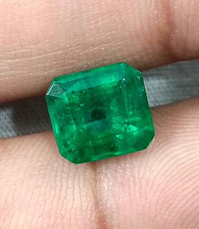 Panjshir Emerald 4.10ct Bright Medium Deep Green Octagon Cut Gemstone