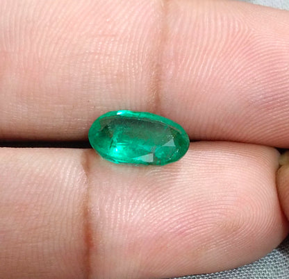 2.94ct Medium Deep Glass Green Swat Emerald, 100% Natural Earth Mined Gemstone