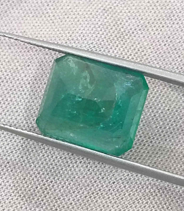8.36ct Zambian Emerald, Natural Big Size Emerald Cut Stone