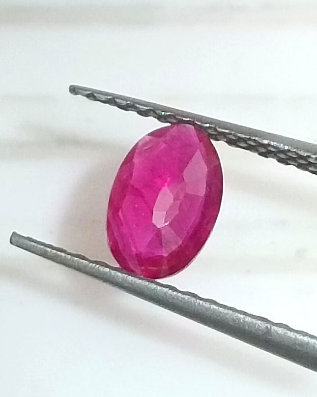 GSI Certified 0.49ct Blood Red Mozambique Ruby, Natural untreated Gemstone