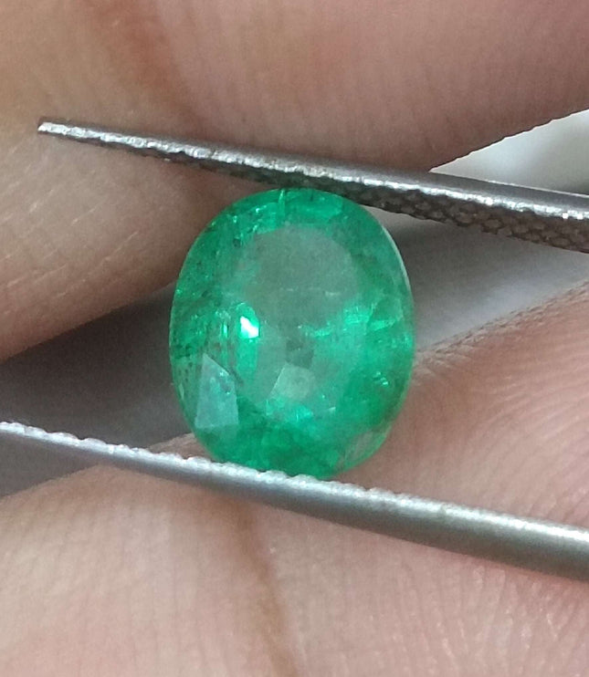 1.61ct Certified Natural Swat Emerald, Oval cut Loose Gemstone