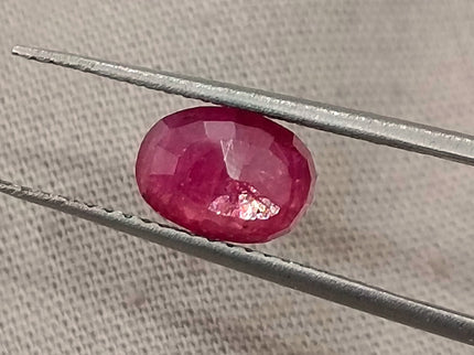 Mozambique Ruby 1.53ct Certified Natural Red Oval Cut Unheated Loose Stone