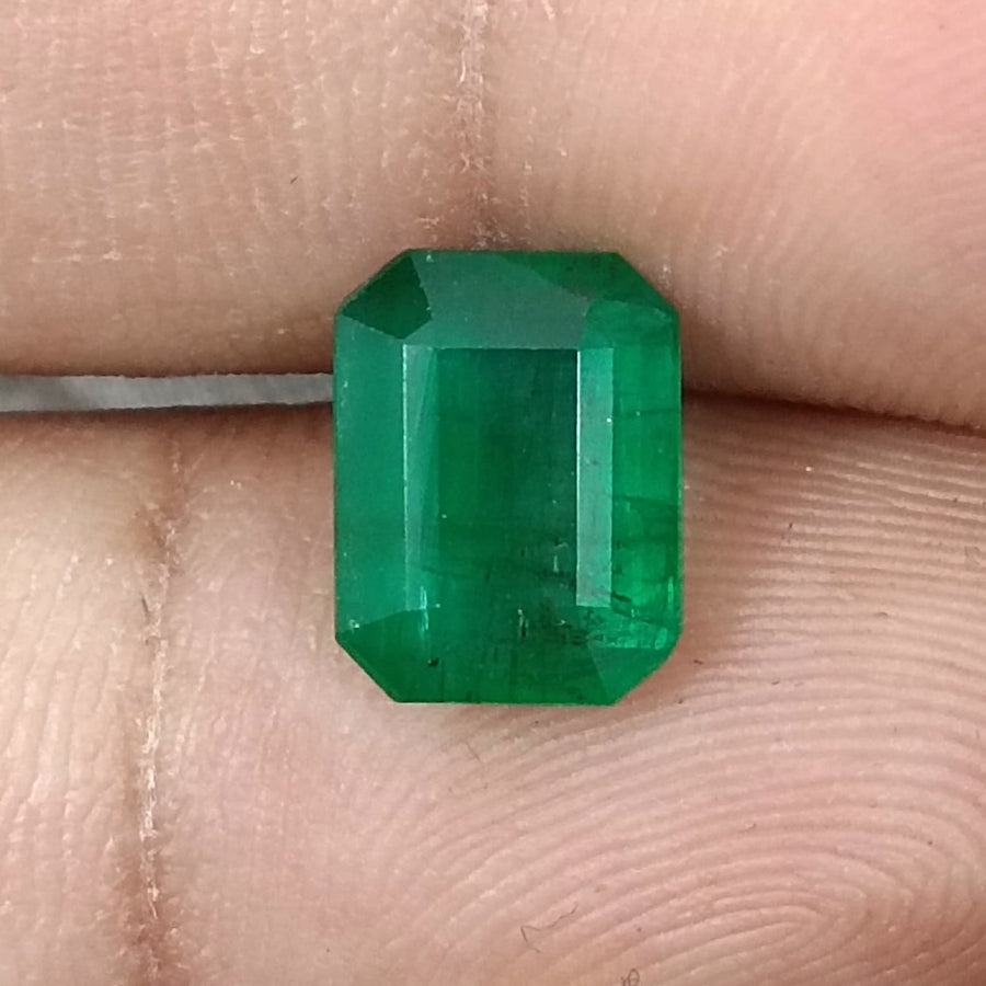 Natural Zambian Emerald 2.84ct Certified Natural Deep Green Octagon Cut Loose Stone