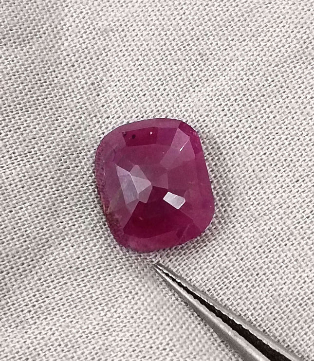 Natural Ruby 5.87ct Certified untreated Cushion Cut Loose Gemstone