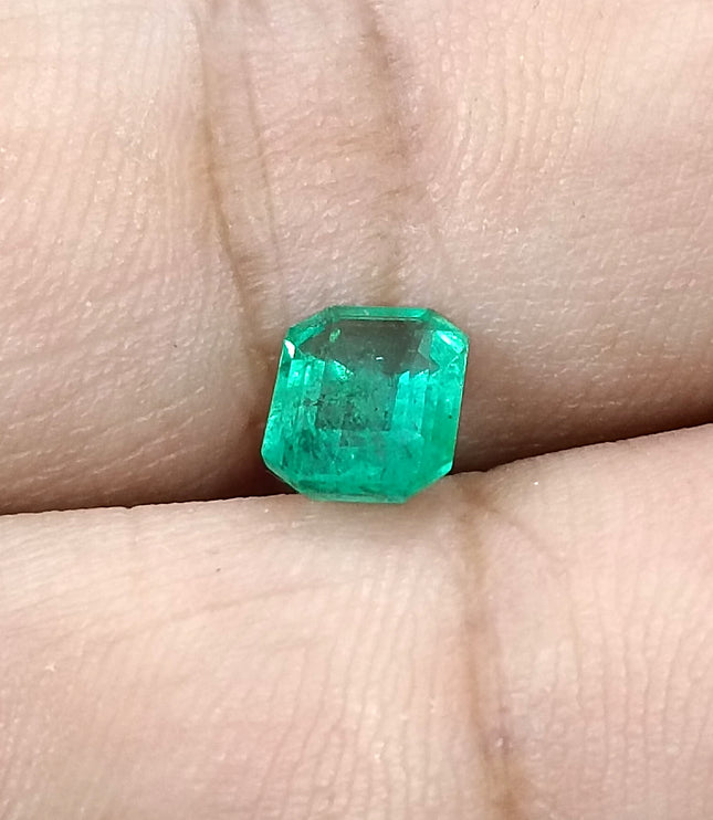 1.08ct Panjshir Emerald Natural SGL Certified Medium Green Octagon Cut Gemstone
