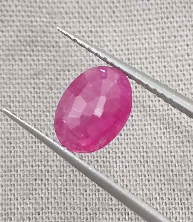 GSI Certified 1.34ct Mozambique Ruby, Natural Untreated Ruby