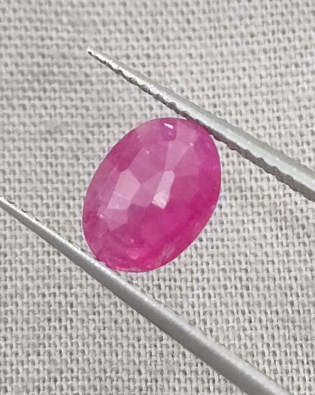 GSI Certified 1.34ct Mozambique Ruby, Natural Untreated Ruby
