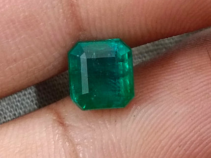 Zambian Emerald 1.87ct Natural Certified Deep Green Octagon Cut Gemstone