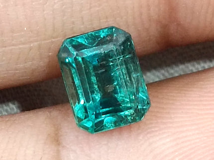 2.31ct Untreated Zambian Emerald Natural No Oil Medium Deep Bluish Green Gemstone