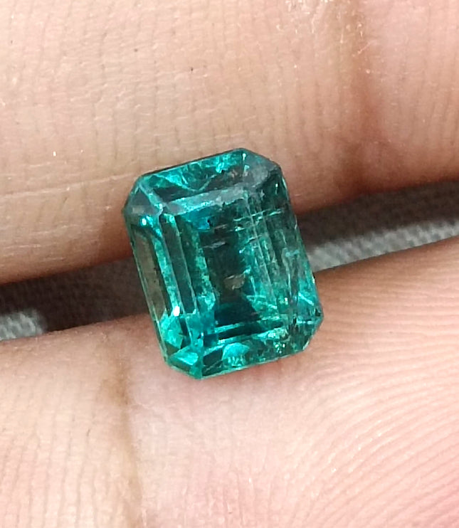 2.31ct Untreated Zambian Emerald Natural No Oil Medium Deep Bluish Green Gemstone