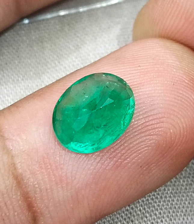 2.83ct Emerald Natural Medium Deep Pure Green Oval SGL Certified Loose Gemstone