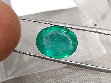 Zambian Emerald 2.51ct Certified Natural Medium Deep Green Minor Oiled Loose Gemstone