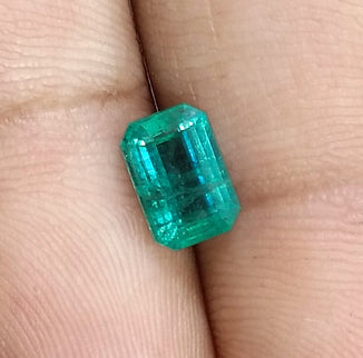 Emerald Natural 1.48ct Zambia SGL Certified Medium Bluish Green Loose Gemstone