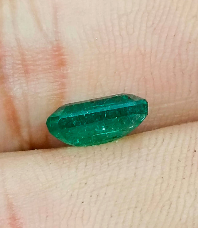 Zambian Emerald 2.85ct Natural Certified Octagon Cut Deep Forest Green Gemstone